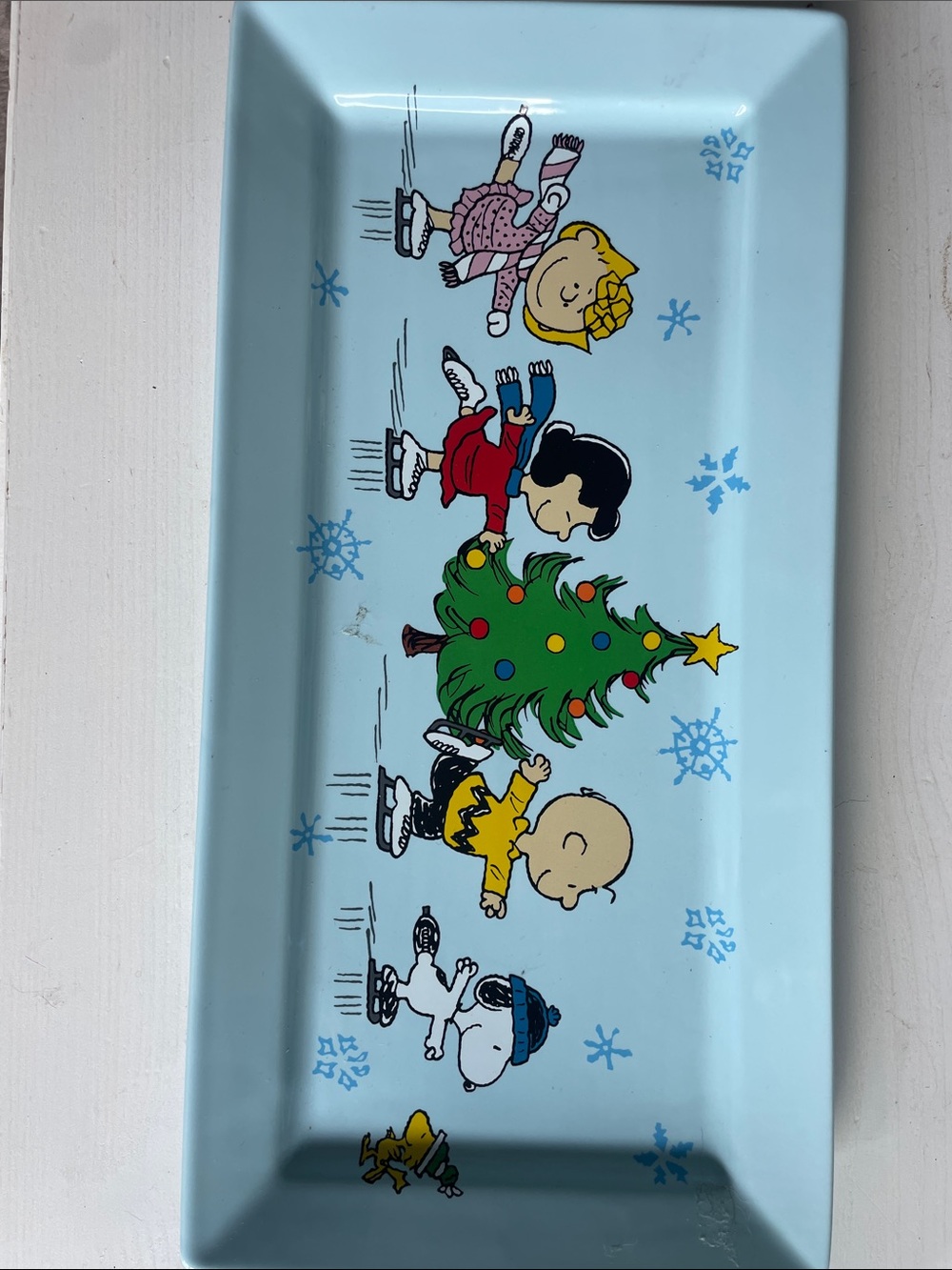Peanuts Gang Christmas cookie tray serving tray